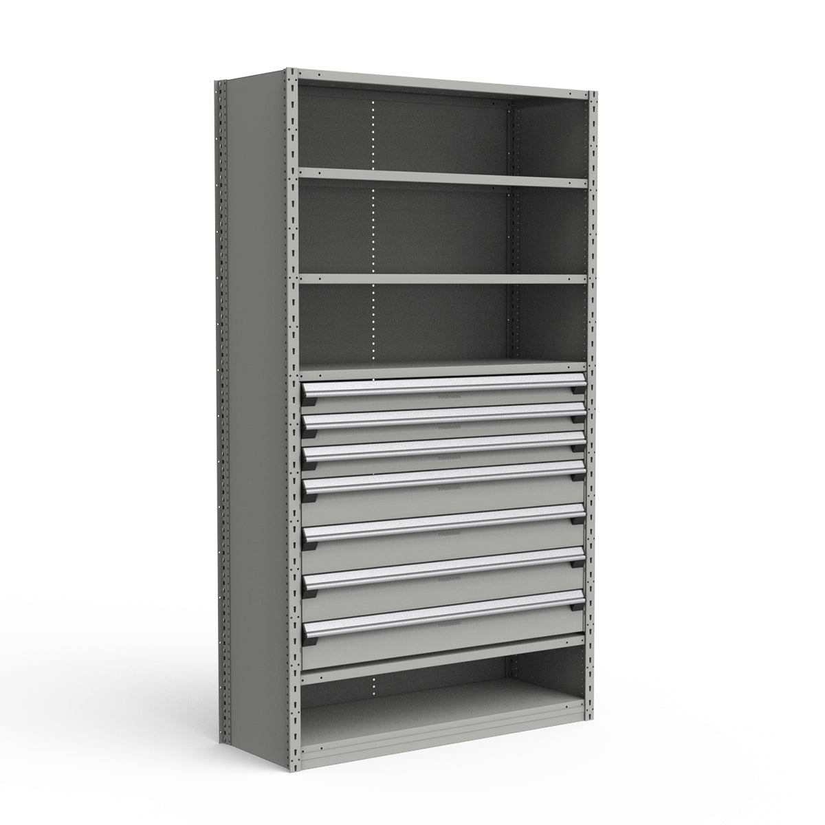 Shelving with Drawers - 36"H Drawer Bank - 7 drawers (Starter)