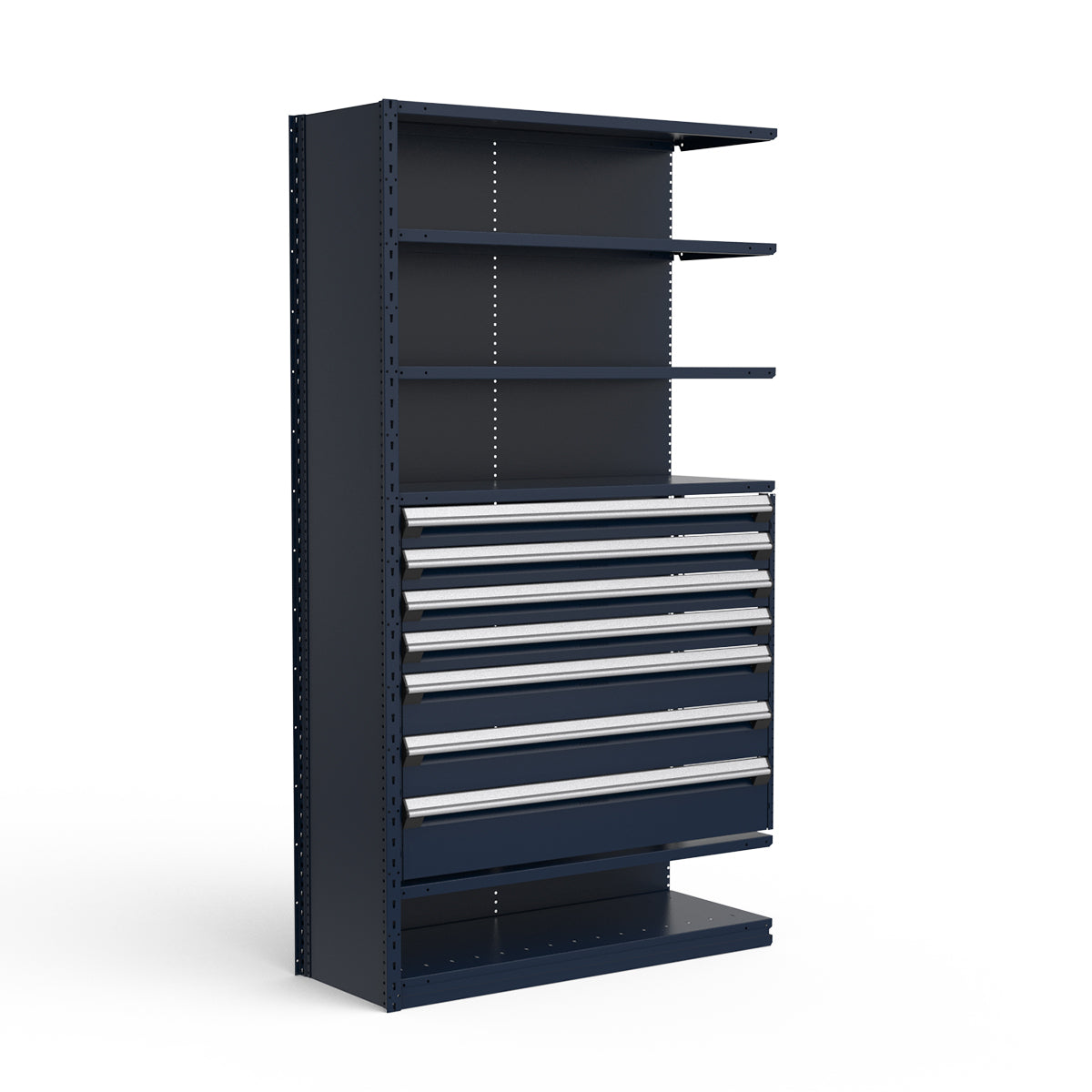 Shelving with Drawers - 36"H Drawer Bank - 7 drawers (Add-On)