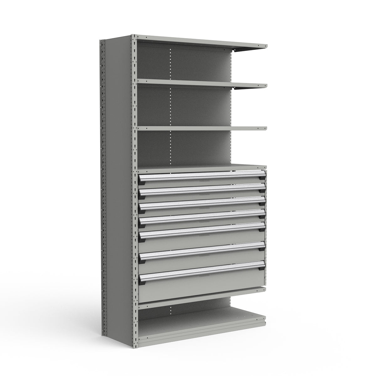 Shelving with Drawers - 36"H Drawer Bank - 7 drawers (Add-On)