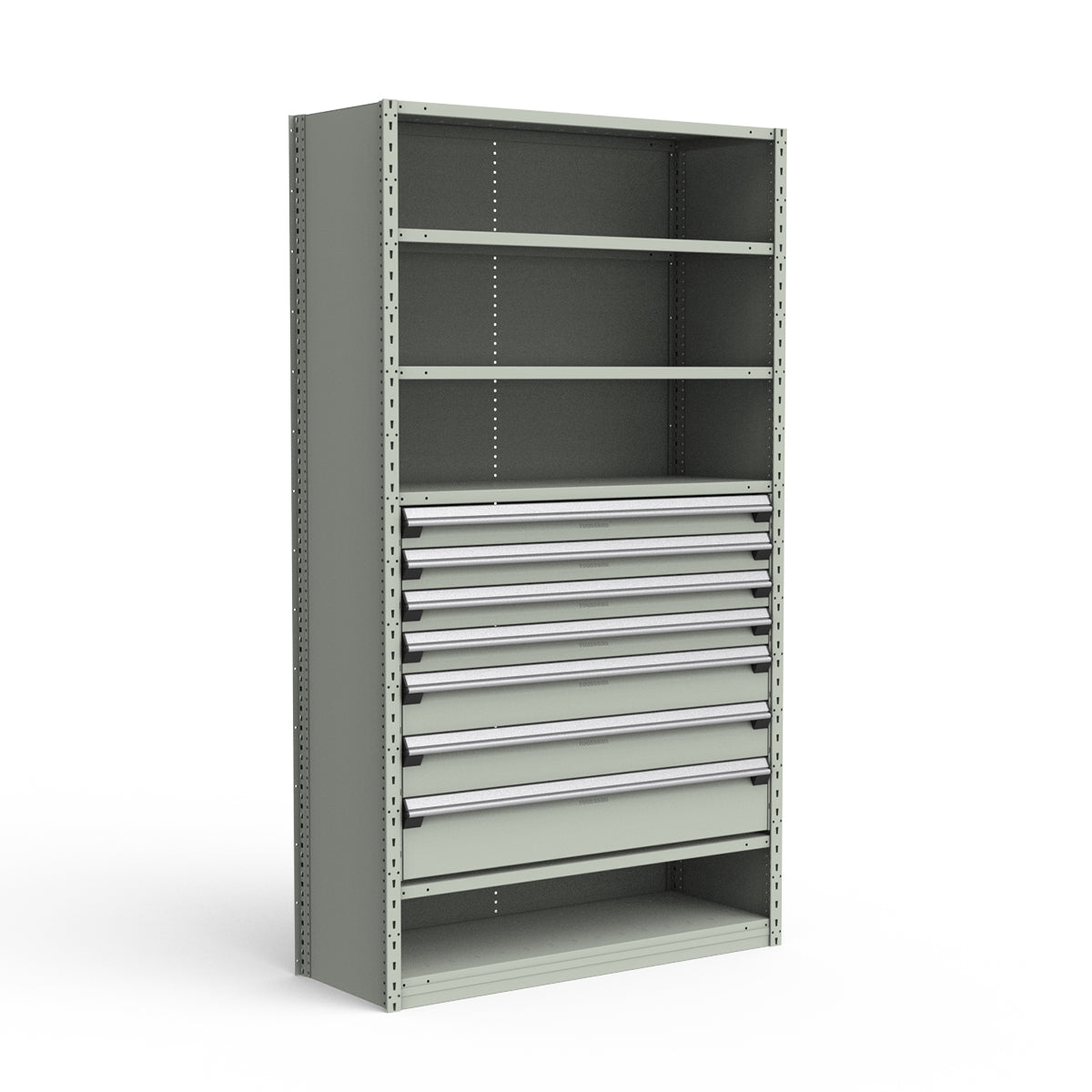 Shelving with Drawers - 36"H Drawer Bank - 7 drawers (Starter)