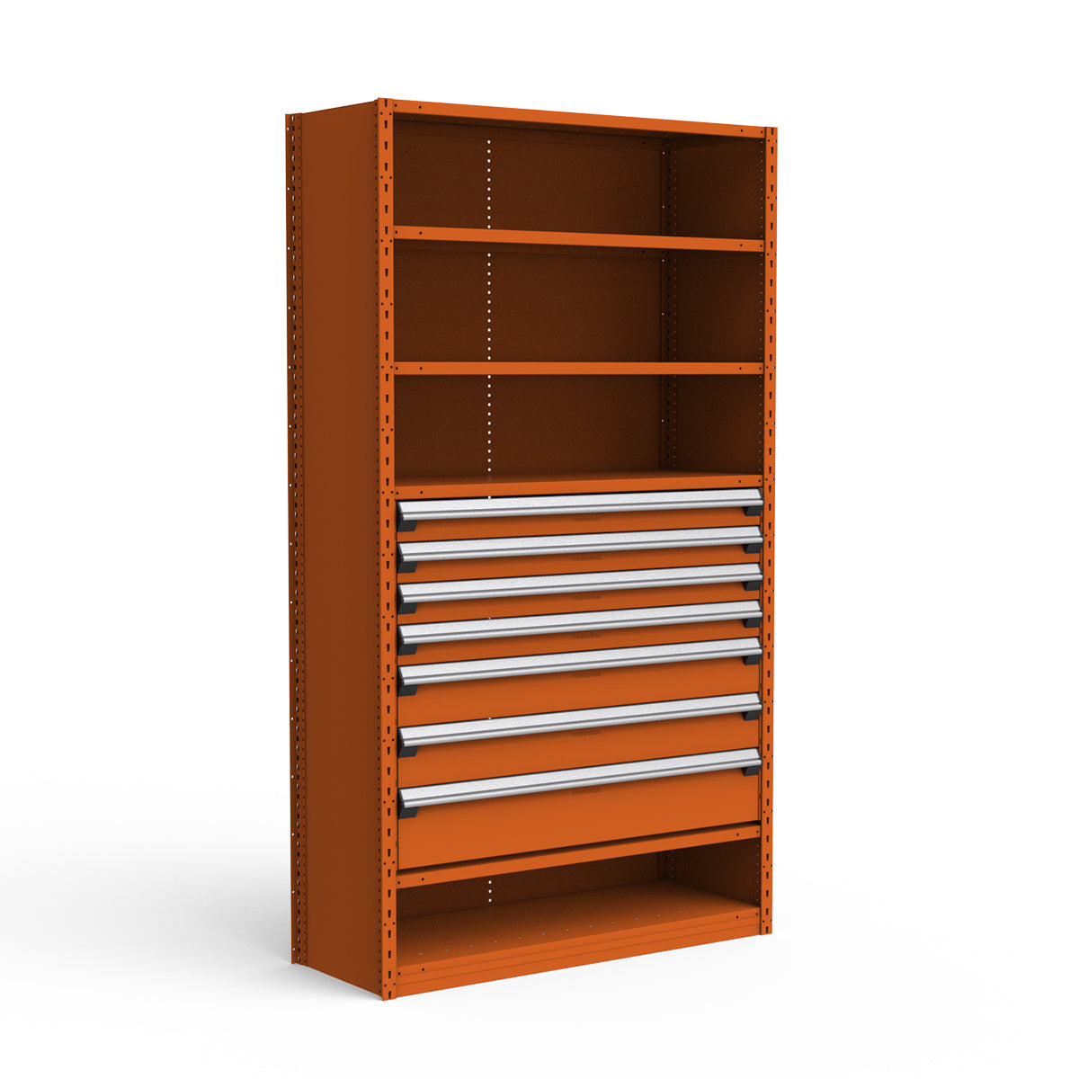 Shelving with Drawers - 36"H Drawer Bank - 7 drawers (Starter)