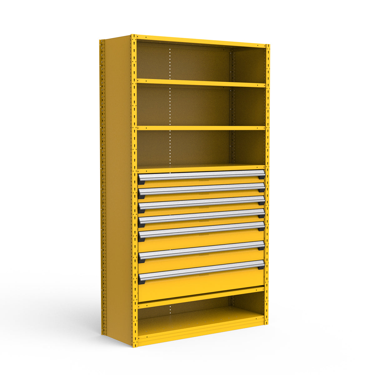 Shelving with Drawers - 36"H Drawer Bank - 7 drawers (Starter)