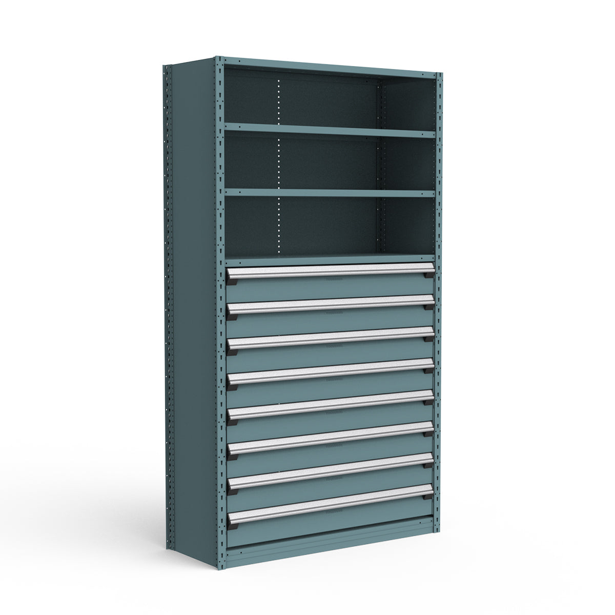 Shelving with Drawers - 48"H Drawer Bank - 8 drawers (Starter)