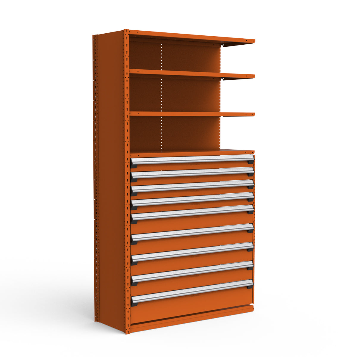 Shelving with Drawers - 48"H Drawer Bank - 9 drawers (Add-On)