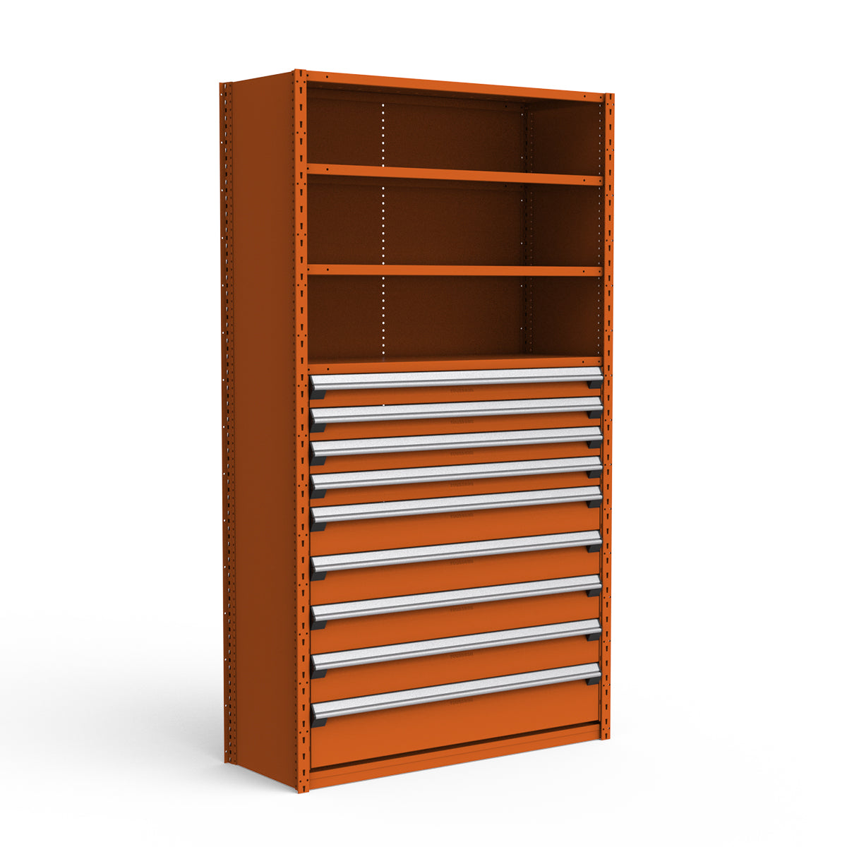 Shelving with Drawers - 48"H Drawer Bank - 9 drawers (Starter)