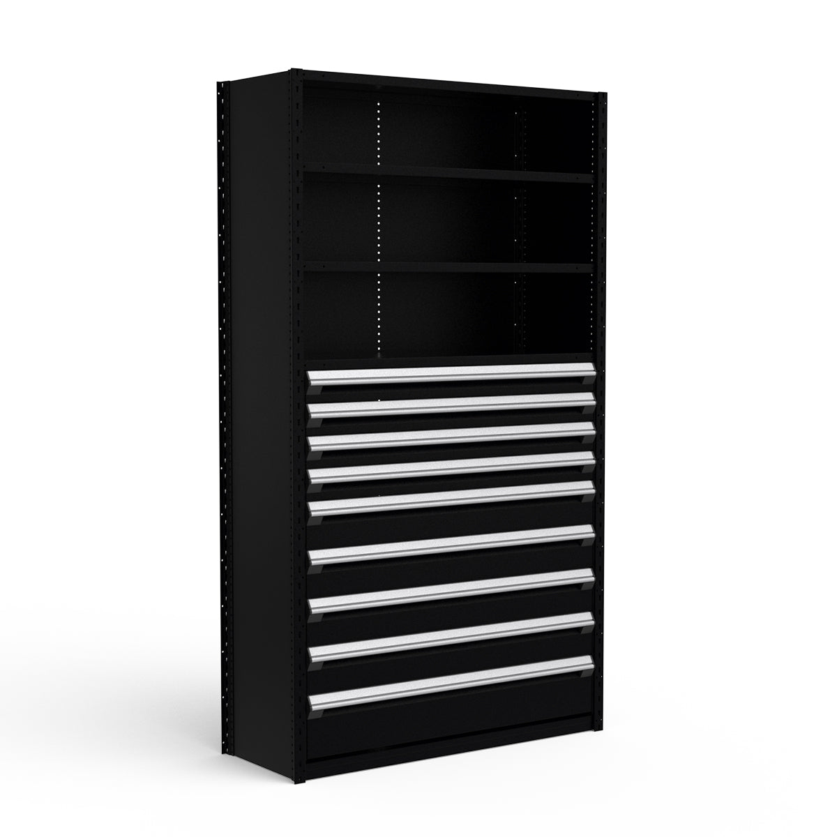 Shelving with Drawers - 48"H Drawer Bank - 9 drawers (Starter)