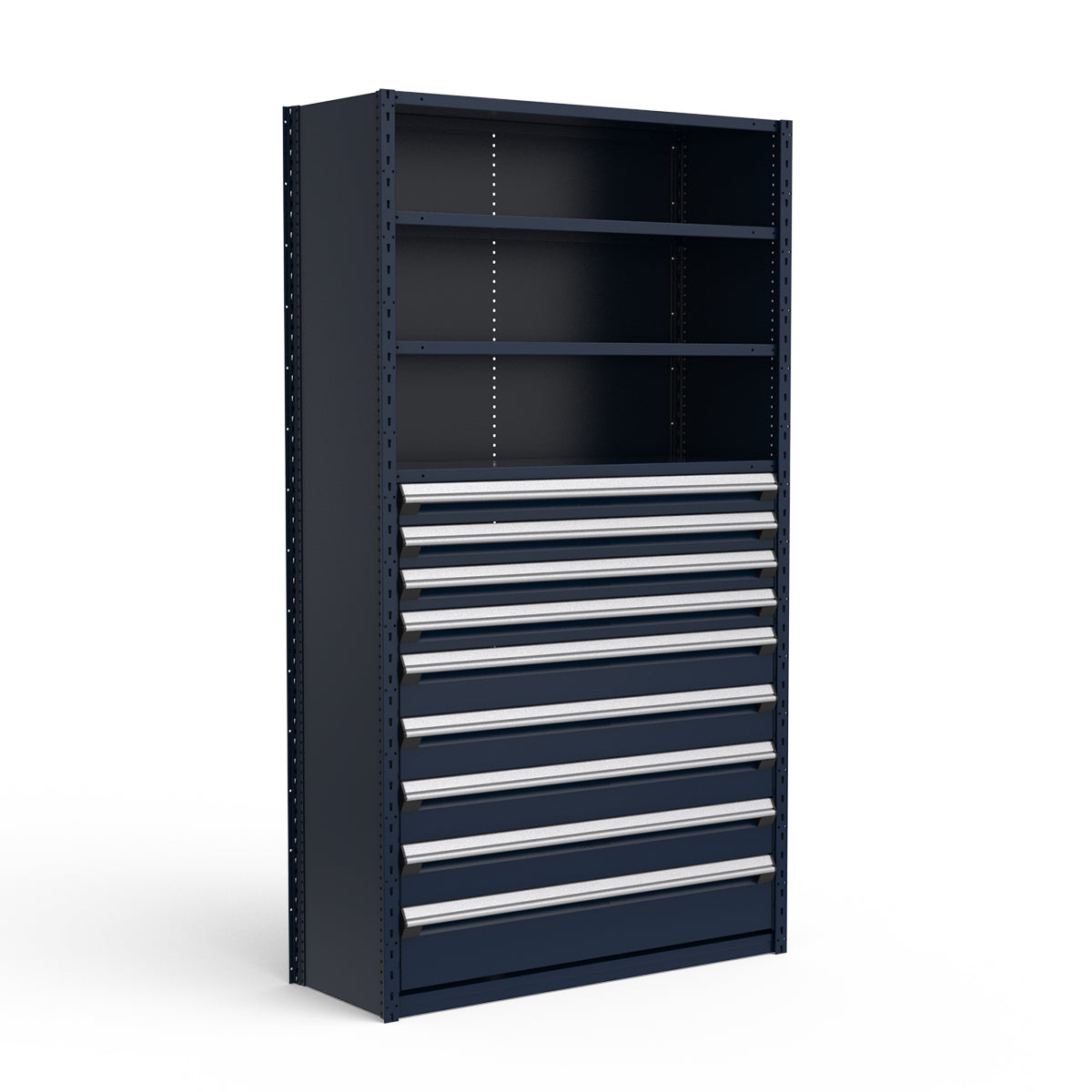 Shelving with Drawers - 48"H Drawer Bank - 9 drawers (Starter)