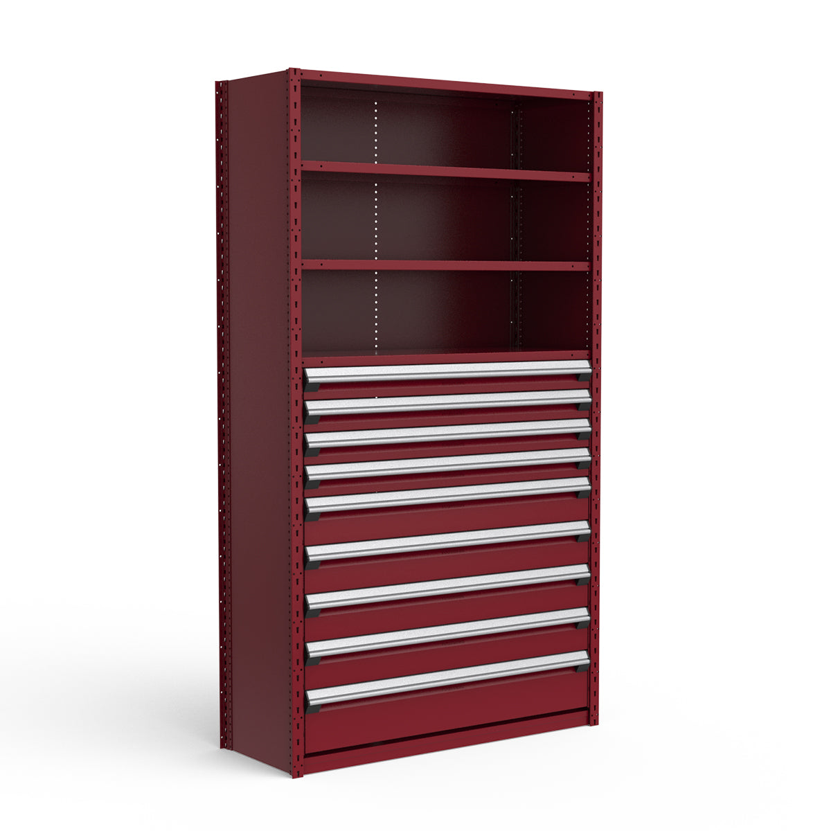 Shelving with Drawers - 48"H Drawer Bank - 9 drawers (Starter)
