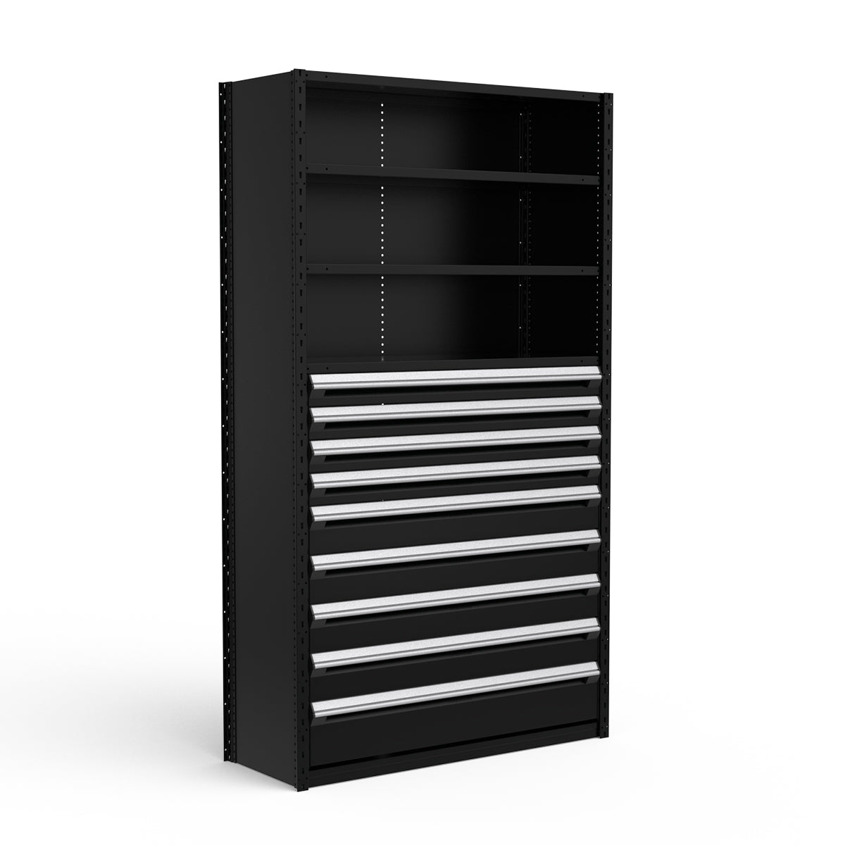 Shelving with Drawers - 48"H Drawer Bank - 9 drawers (Starter)