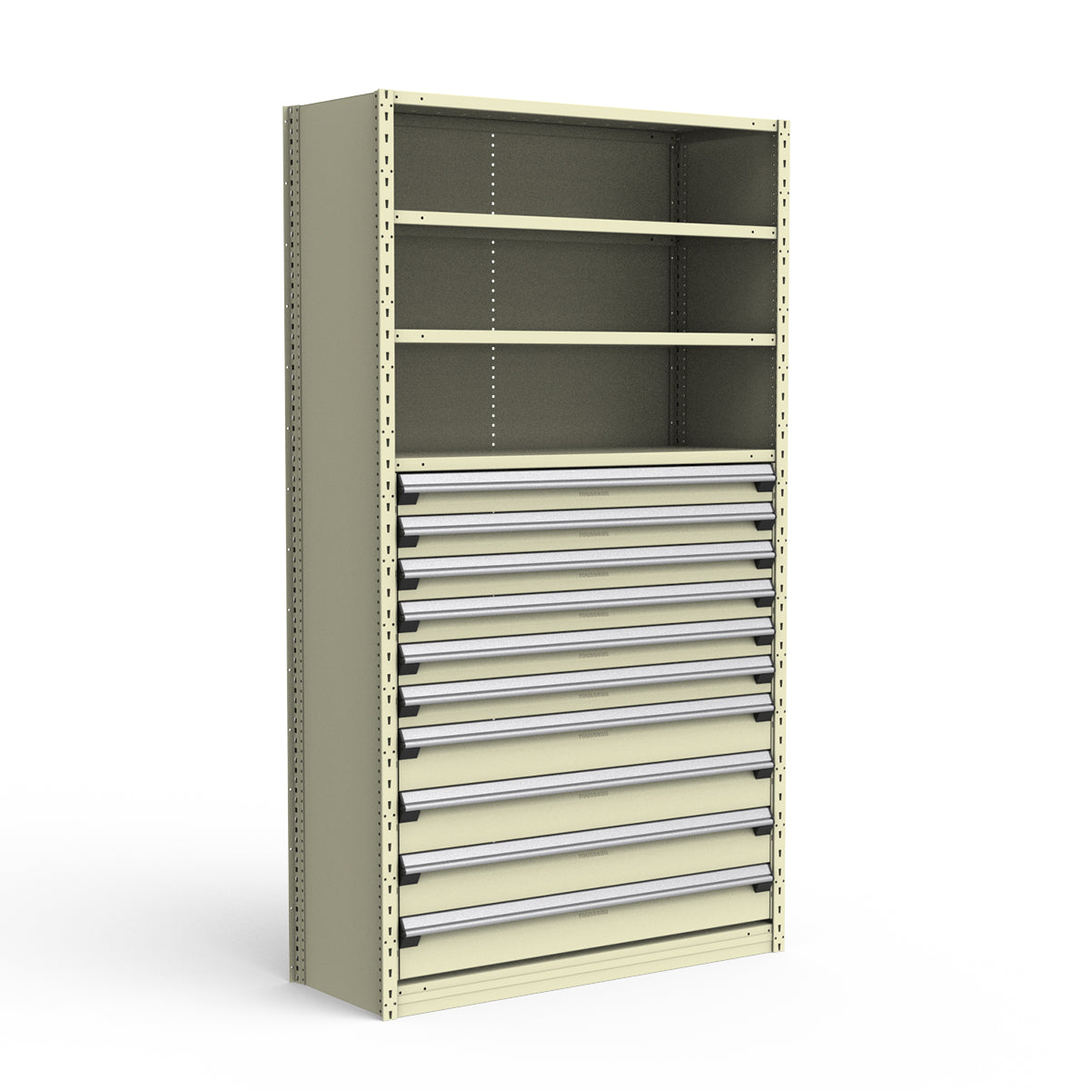 Shelving with Drawers - 48"H Drawer Bank - 10 drawers (Starter)