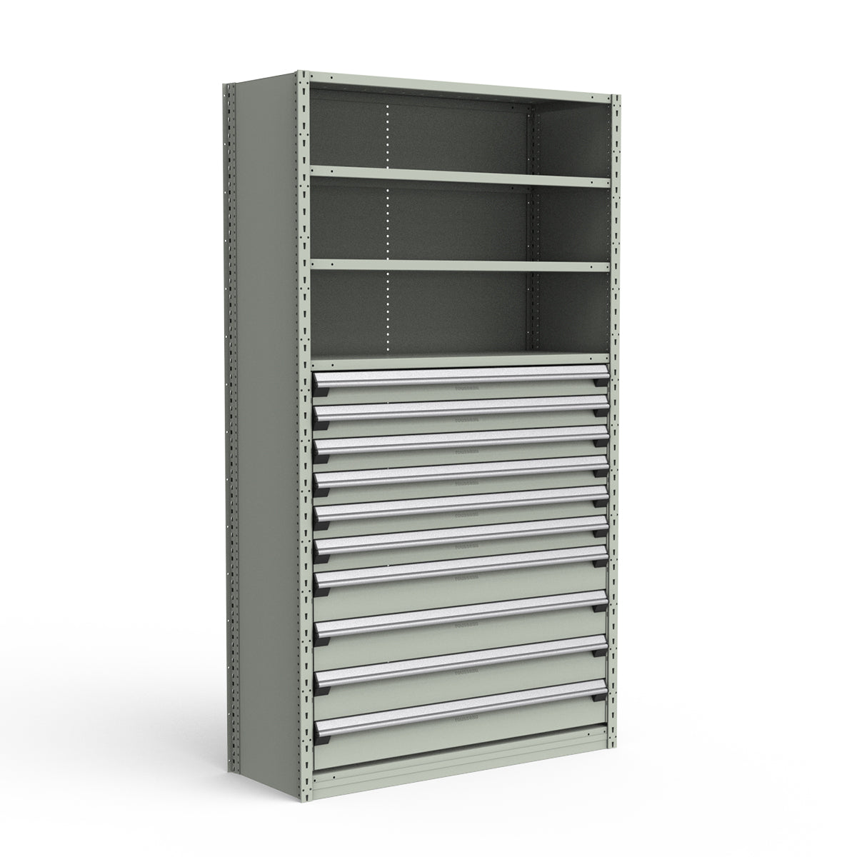 Shelving with Drawers - 48"H Drawer Bank - 10 drawers (Starter)