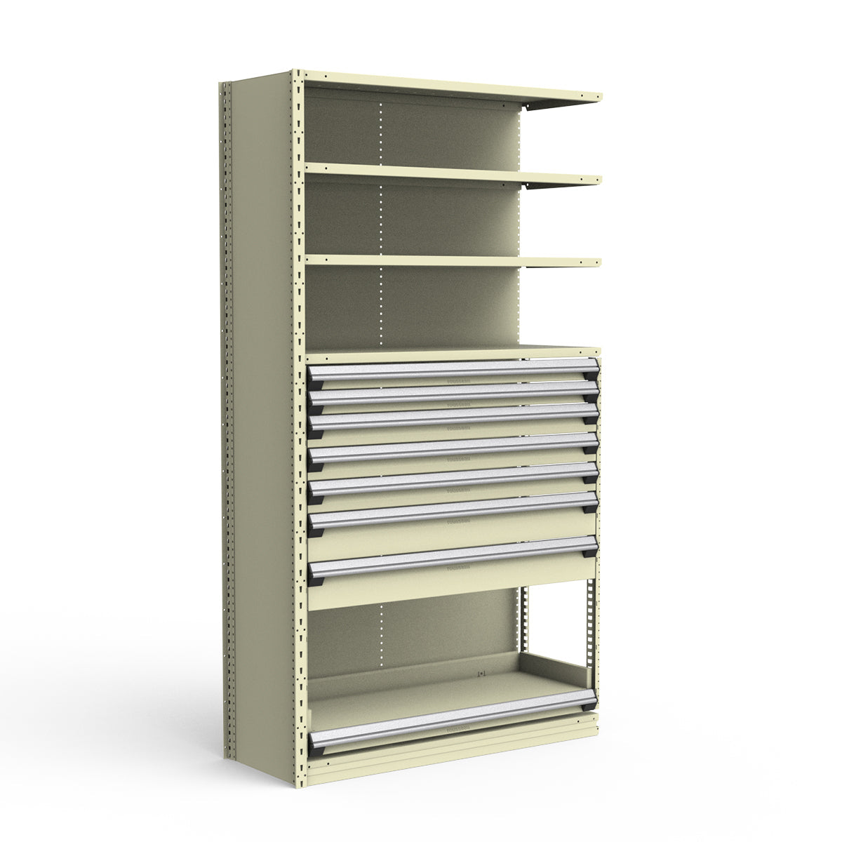 Shelving with Drawers - 48"H Drawer Bank - 7 drawers (Add-On)
