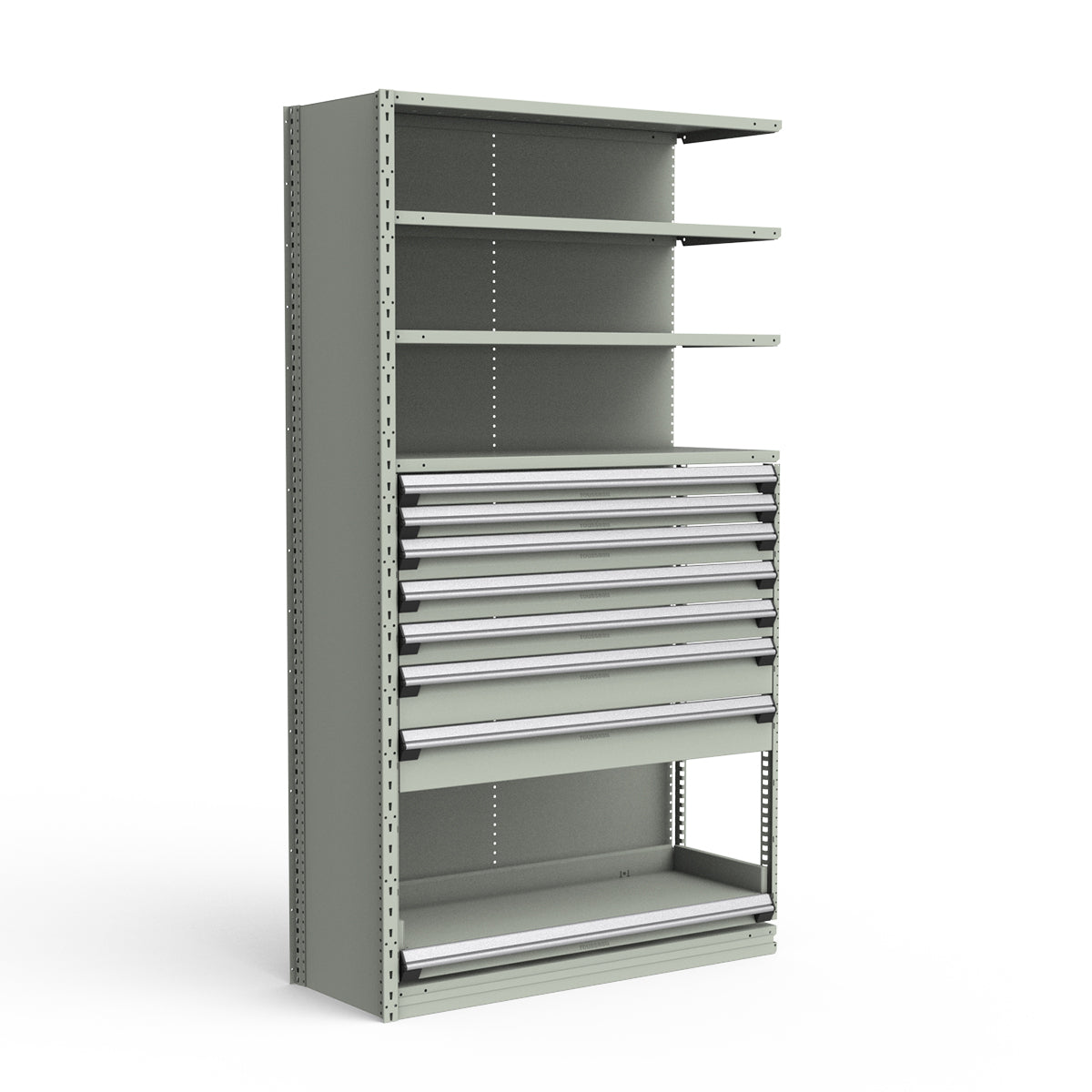 Shelving with Drawers - 48"H Drawer Bank - 7 drawers (Add-On)