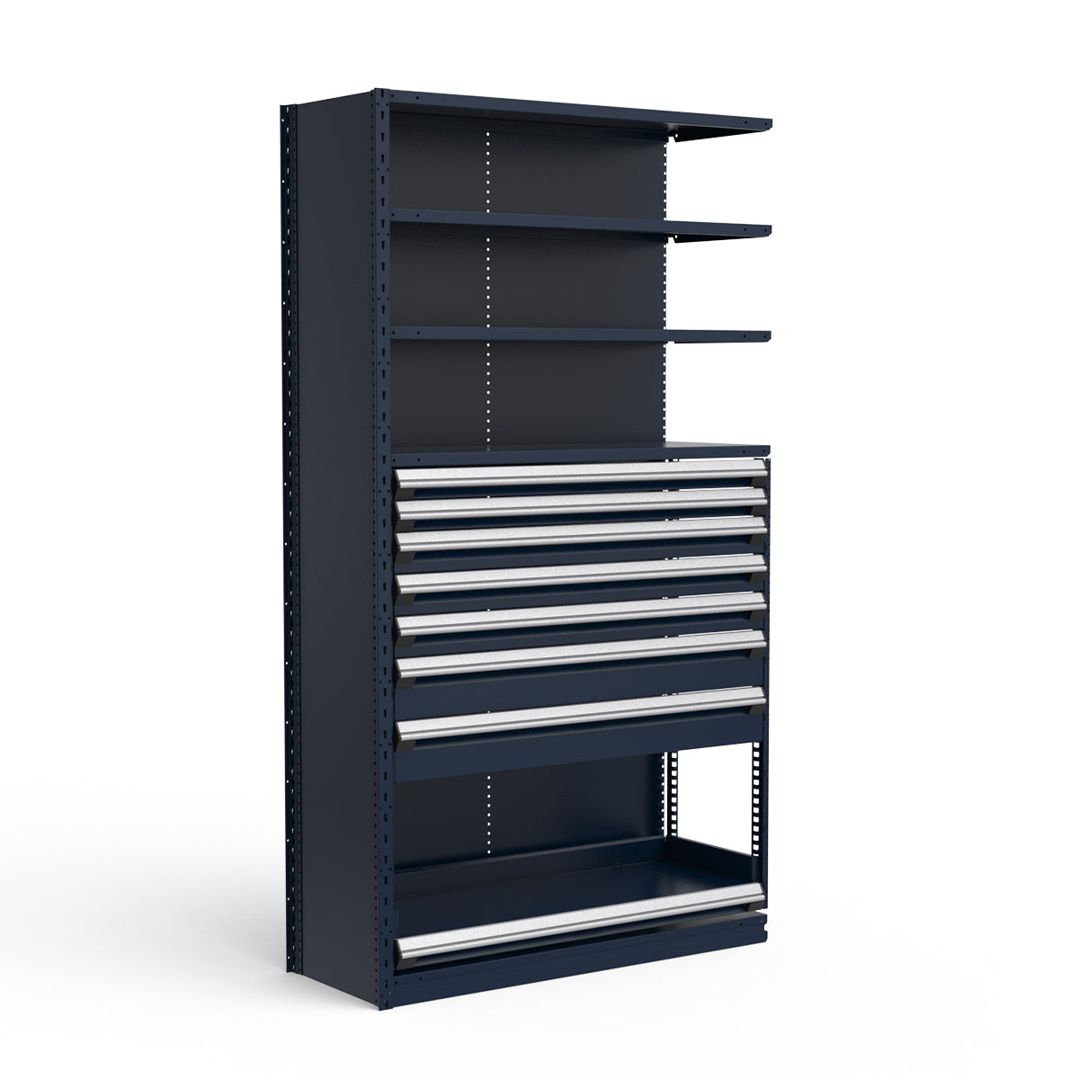 Shelving with Drawers - 48"H Drawer Bank - 7 drawers (Add-On)