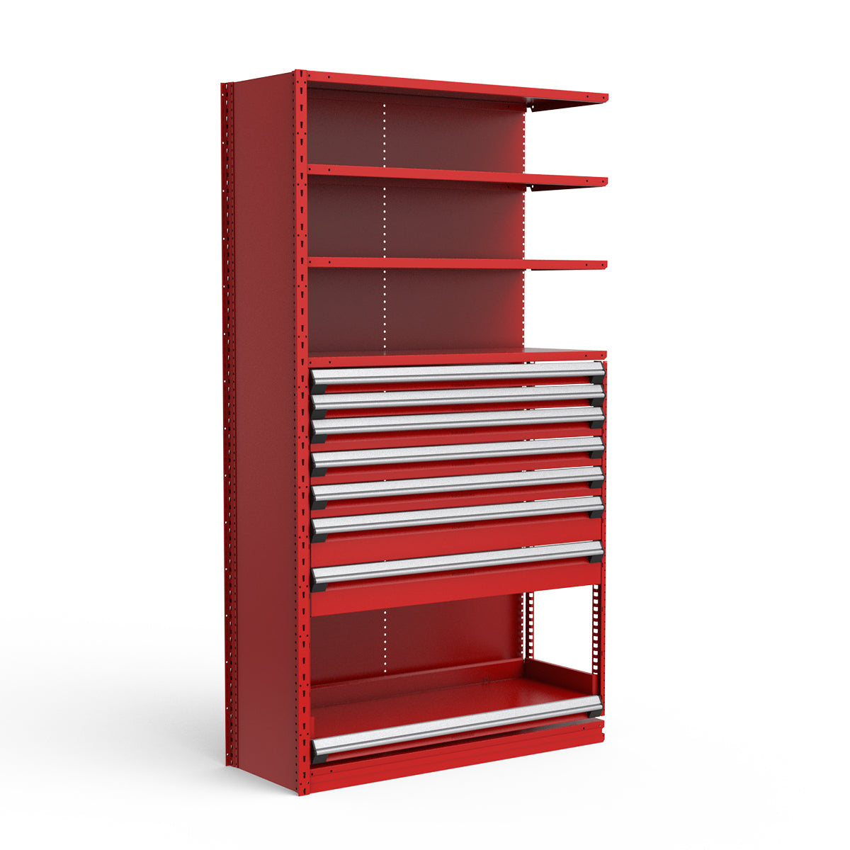 Shelving with Drawers - 48"H Drawer Bank - 7 drawers (Add-On)