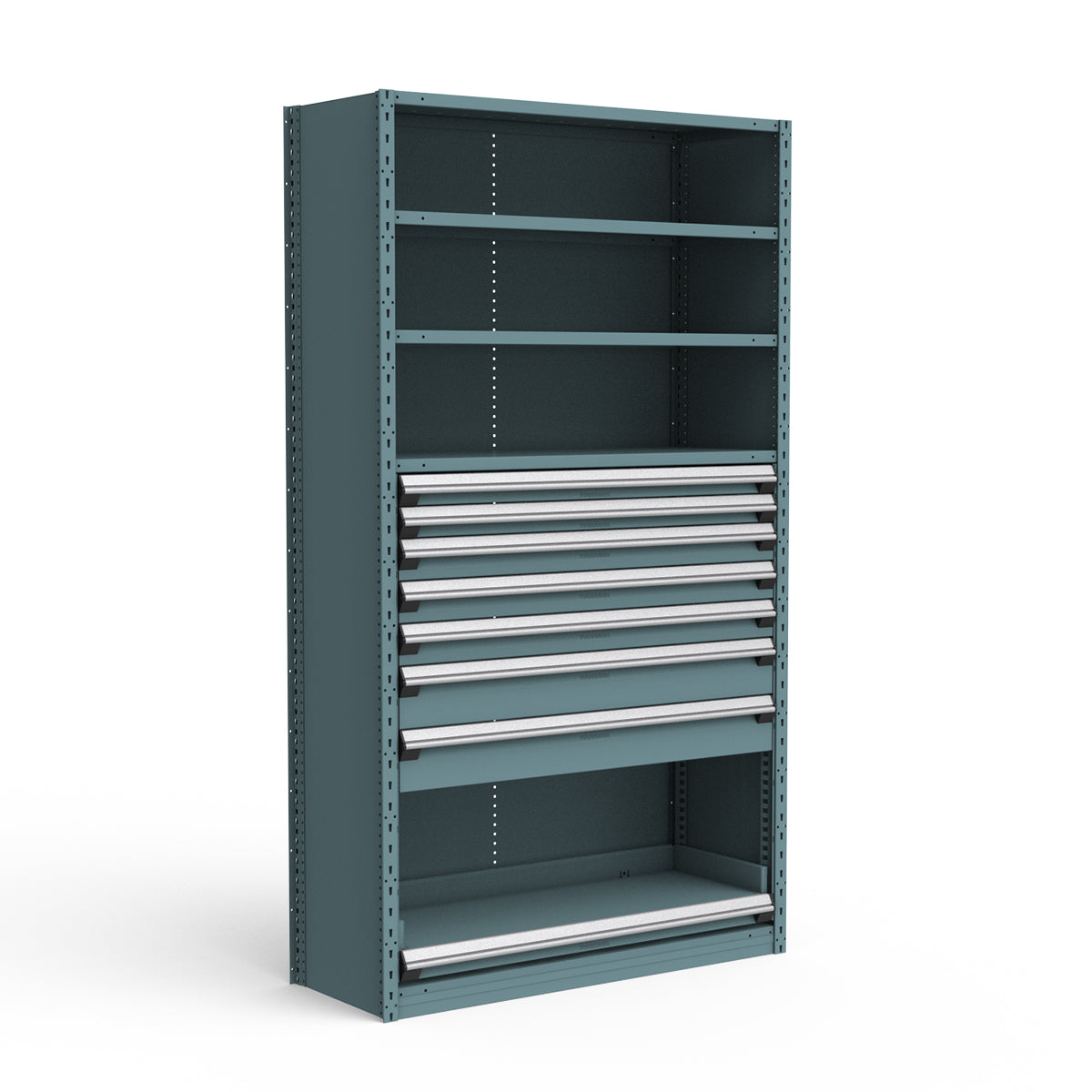 Shelving with Drawers - 48"H Drawer Bank - 7 drawers (Starter)