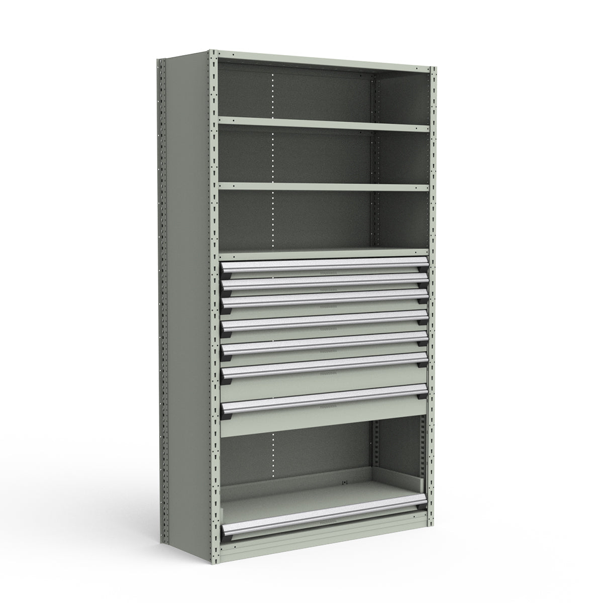 Shelving with Drawers - 48"H Drawer Bank - 7 drawers (Starter)