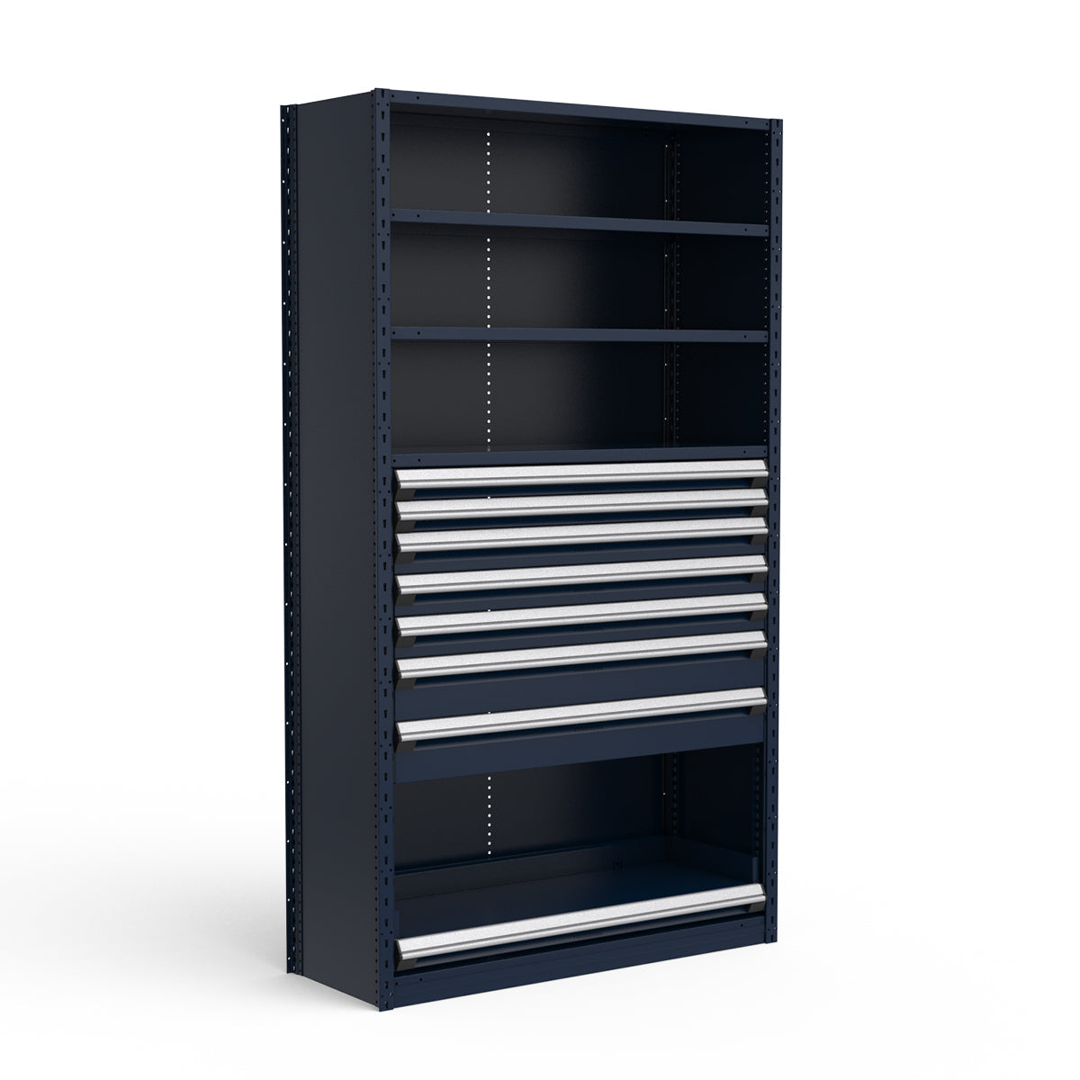 Shelving with Drawers - 48"H Drawer Bank - 7 drawers (Starter)