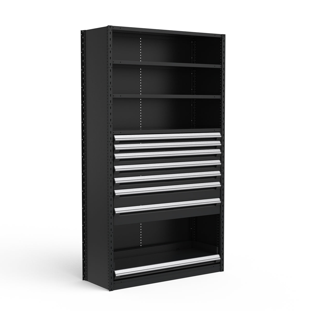 Shelving with Drawers - 48"H Drawer Bank - 7 drawers (Starter)