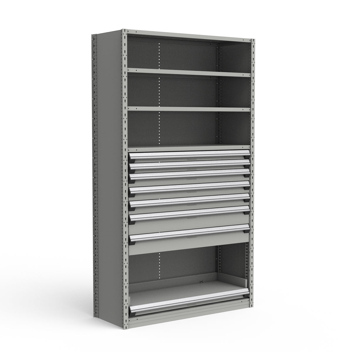 Shelving with Drawers - 48"H Drawer Bank - 7 drawers (Starter)