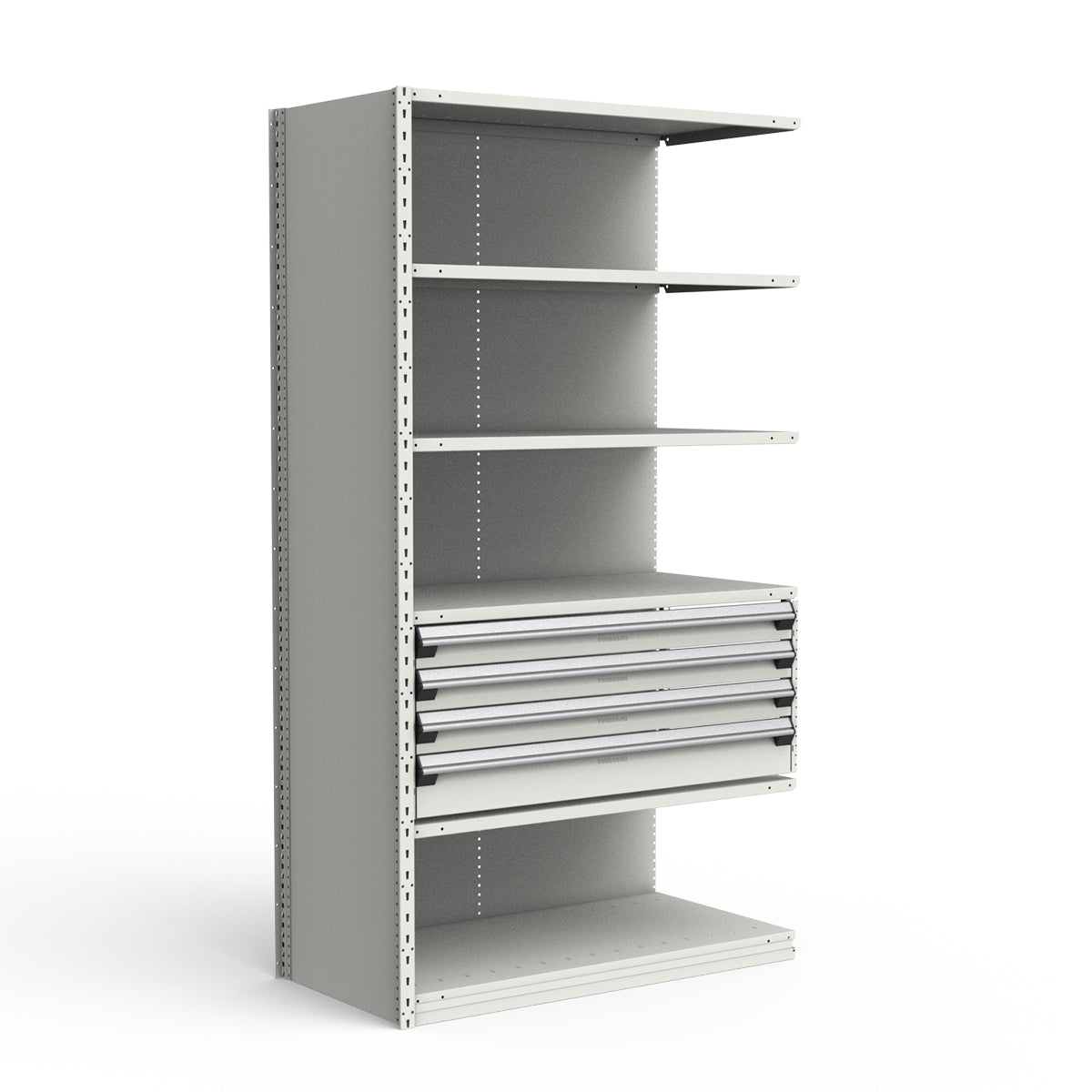 Shelving with Drawers - 18"H Drawer Bank - 4 drawers (Add-On)