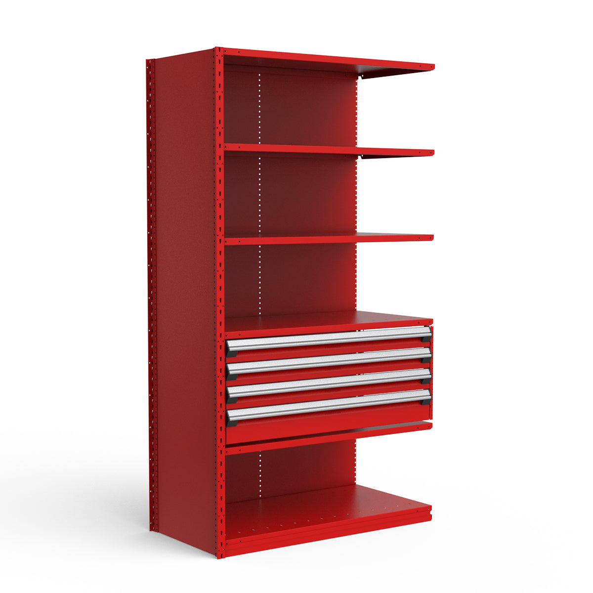Shelving with Drawers - 18"H Drawer Bank - 4 drawers (Add-On)