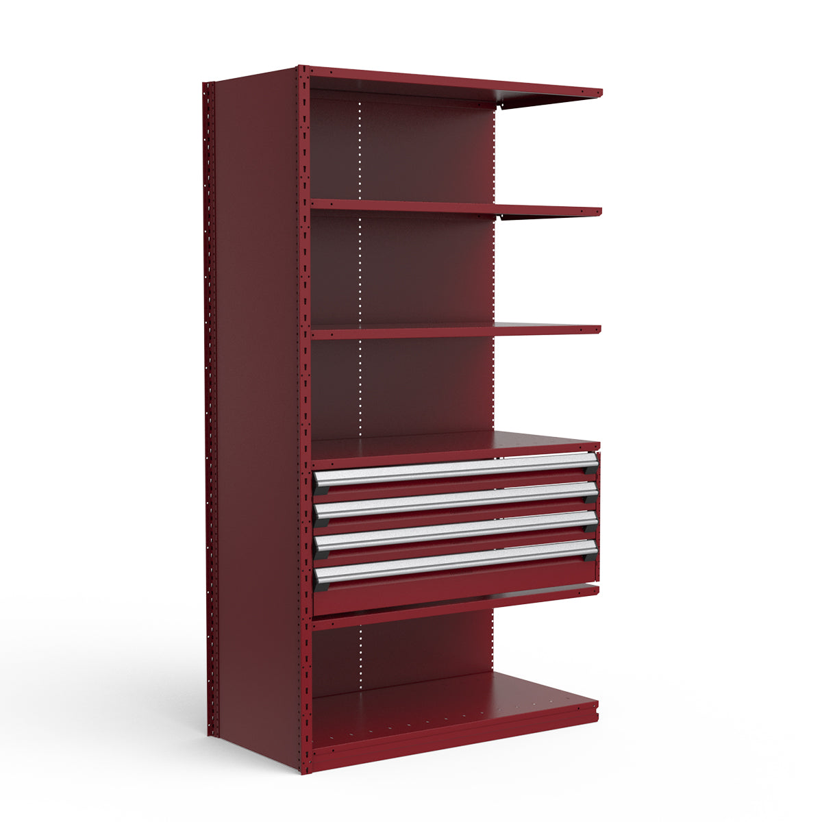 Shelving with Drawers - 18"H Drawer Bank - 4 drawers (Add-On)