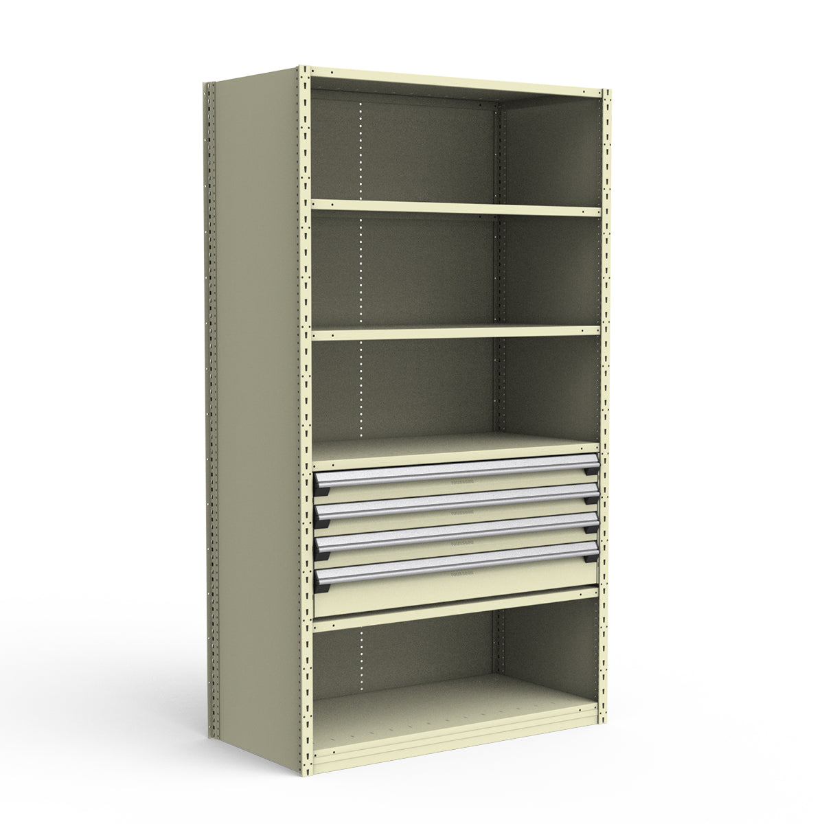 Shelving with Drawers - 18"H Drawer Bank - 4 drawers (Starter)