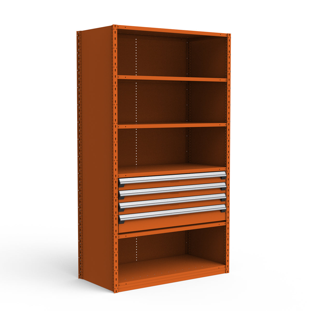 Shelving with Drawers - 18"H Drawer Bank - 4 drawers (Starter)
