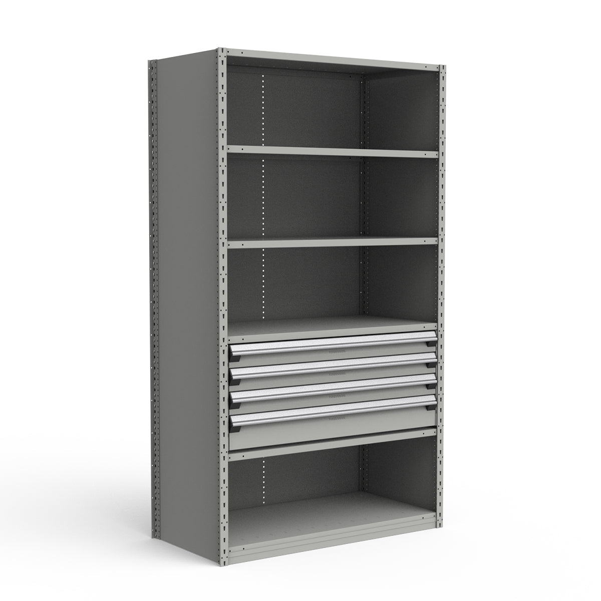 Shelving with Drawers - 18"H Drawer Bank - 4 drawers (Starter)