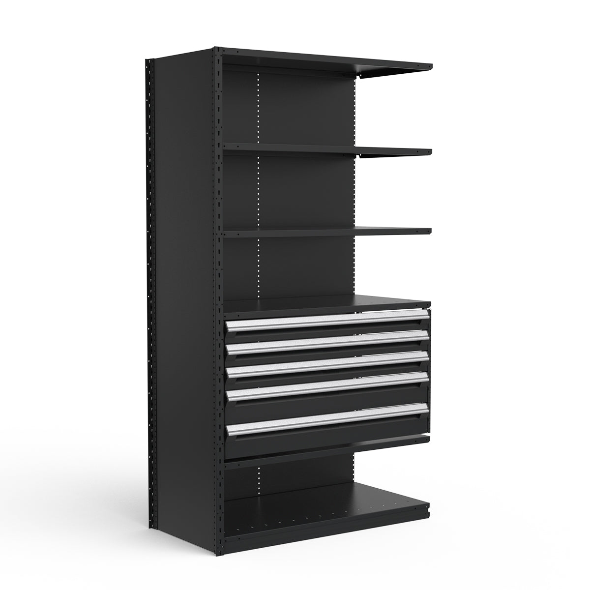 Shelving with Drawers - 24"H Drawer Bank - 5 drawers (Add-On)