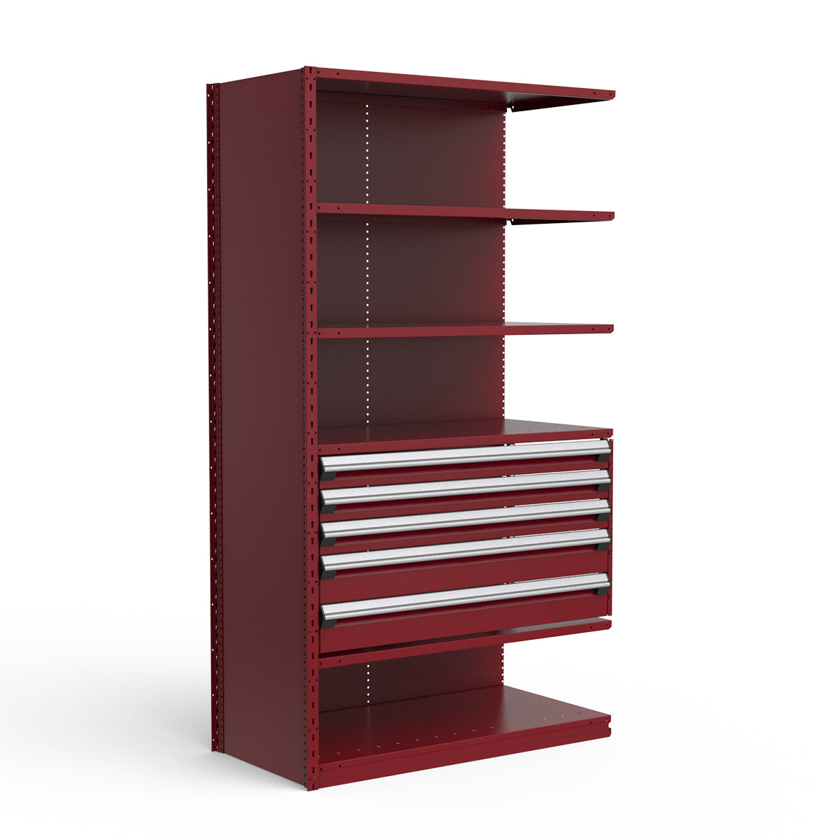 Shelving with Drawers - 24"H Drawer Bank - 5 drawers (Add-On)