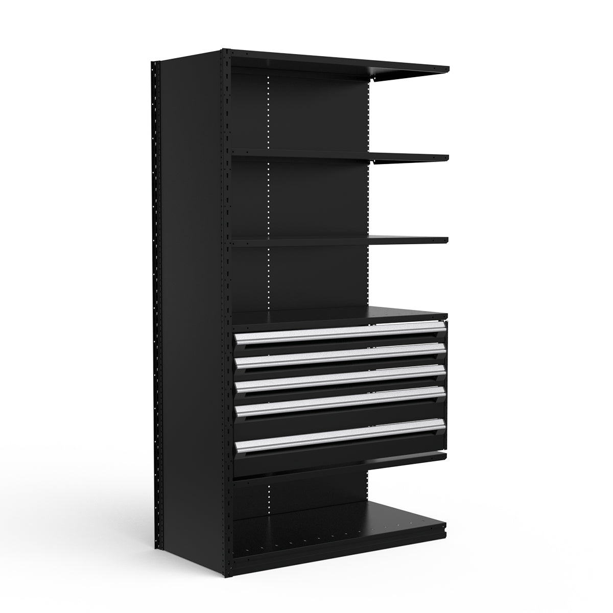 Shelving with Drawers - 24"H Drawer Bank - 5 drawers (Add-On)