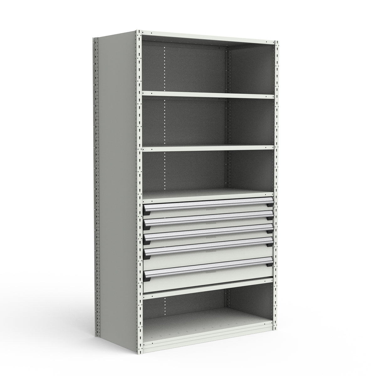 Shelving with Drawers - 24"H Drawer Bank - 5 drawers (Starter)