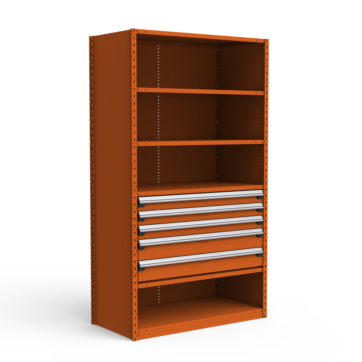 Shelving with Drawers - 24"H Drawer Bank - 5 drawers (Starter)