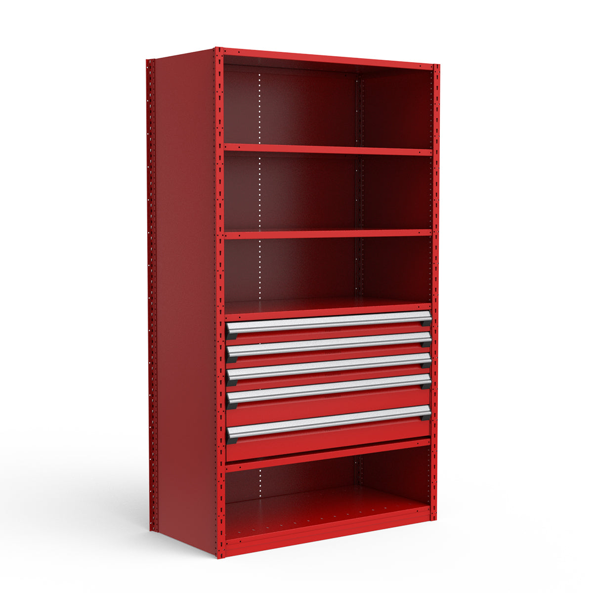 Shelving with Drawers - 24"H Drawer Bank - 5 drawers (Starter)