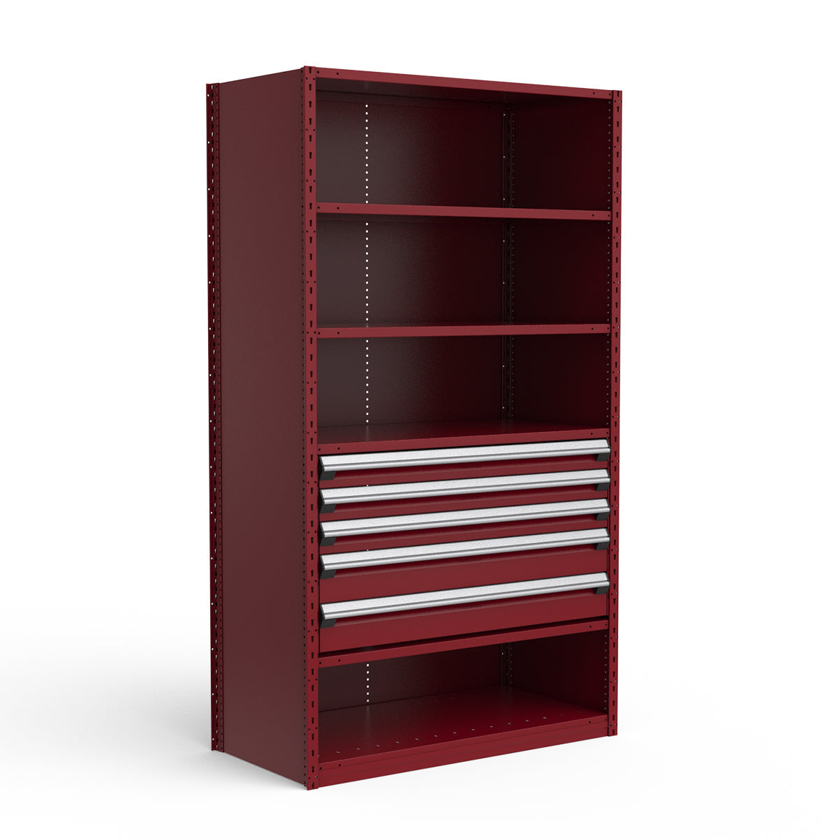 Shelving with Drawers - 24"H Drawer Bank - 5 drawers (Starter)