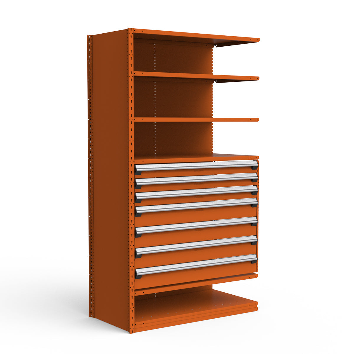 Shelving with Drawers - 36"H Drawer Bank - 7 drawers (Add-On)