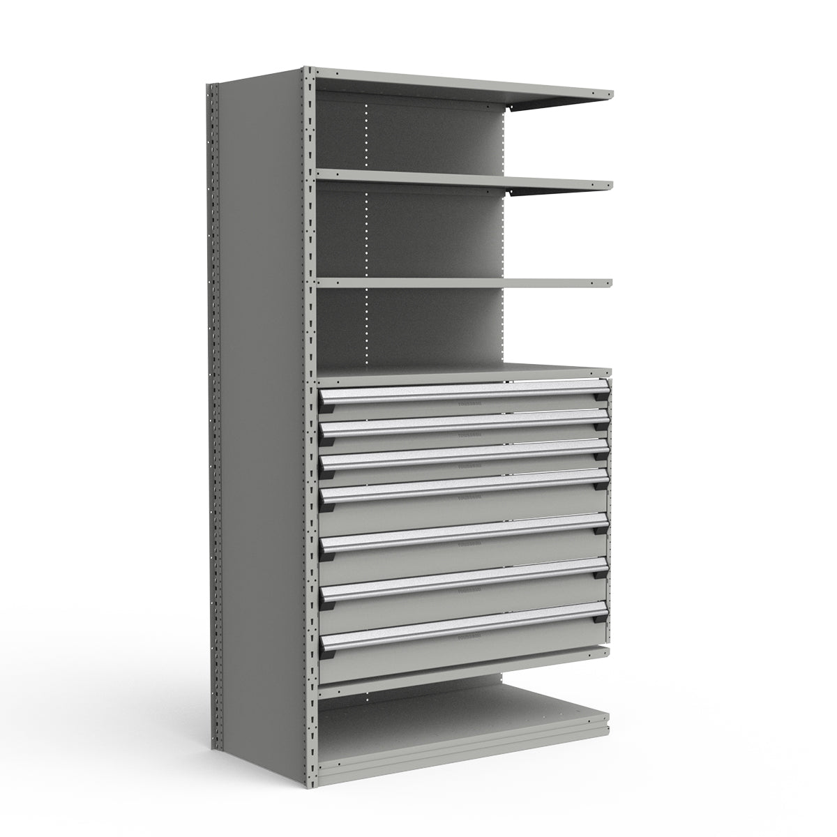 Shelving with Drawers - 36"H Drawer Bank - 7 drawers (Add-On)