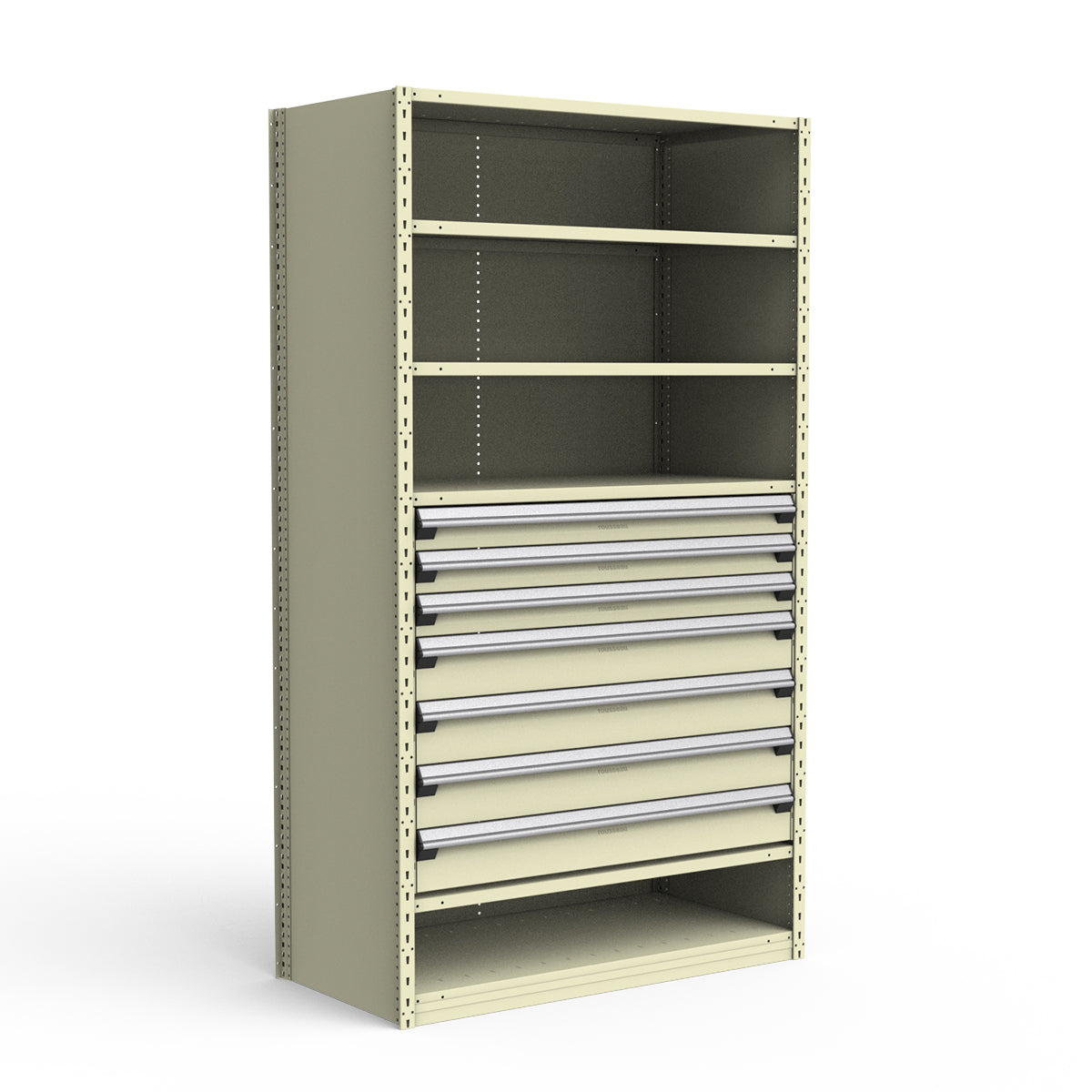 Shelving with Drawers - 36"H Drawer Bank - 7 drawers (Starter)