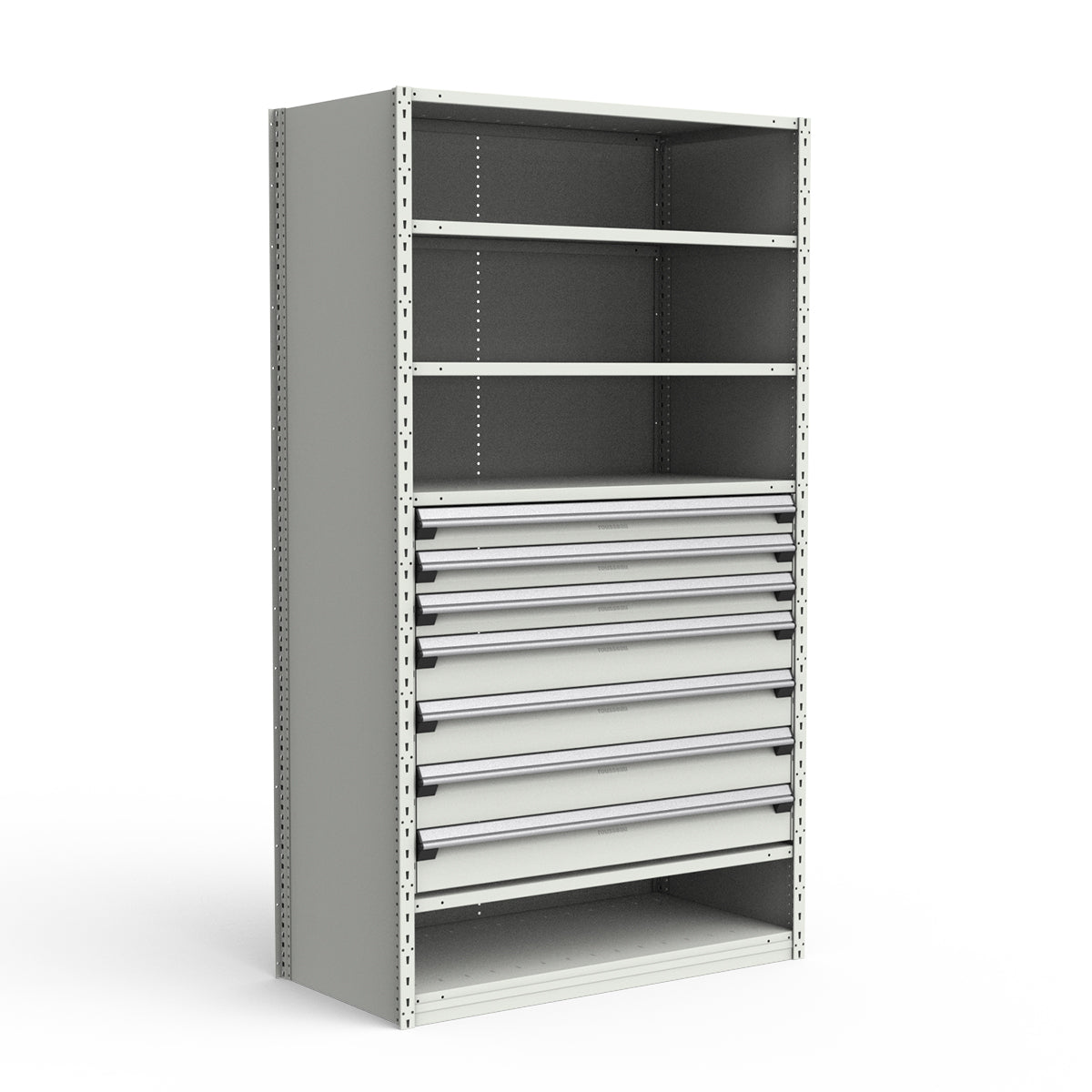 Shelving with Drawers - 36"H Drawer Bank - 7 drawers (Starter)