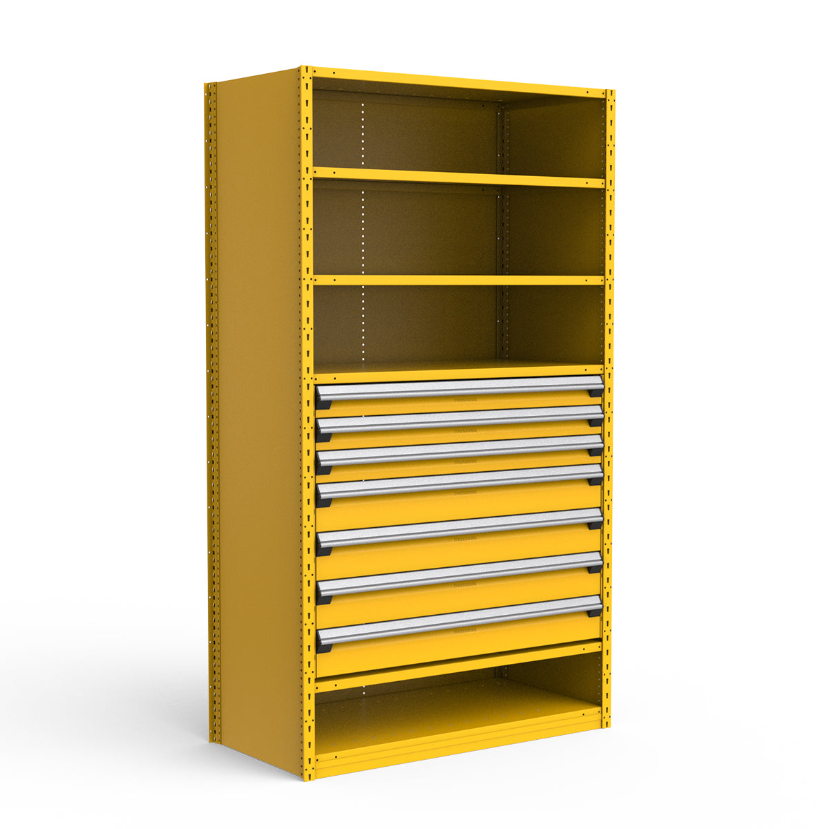 Shelving with Drawers - 36"H Drawer Bank - 7 drawers (Starter)