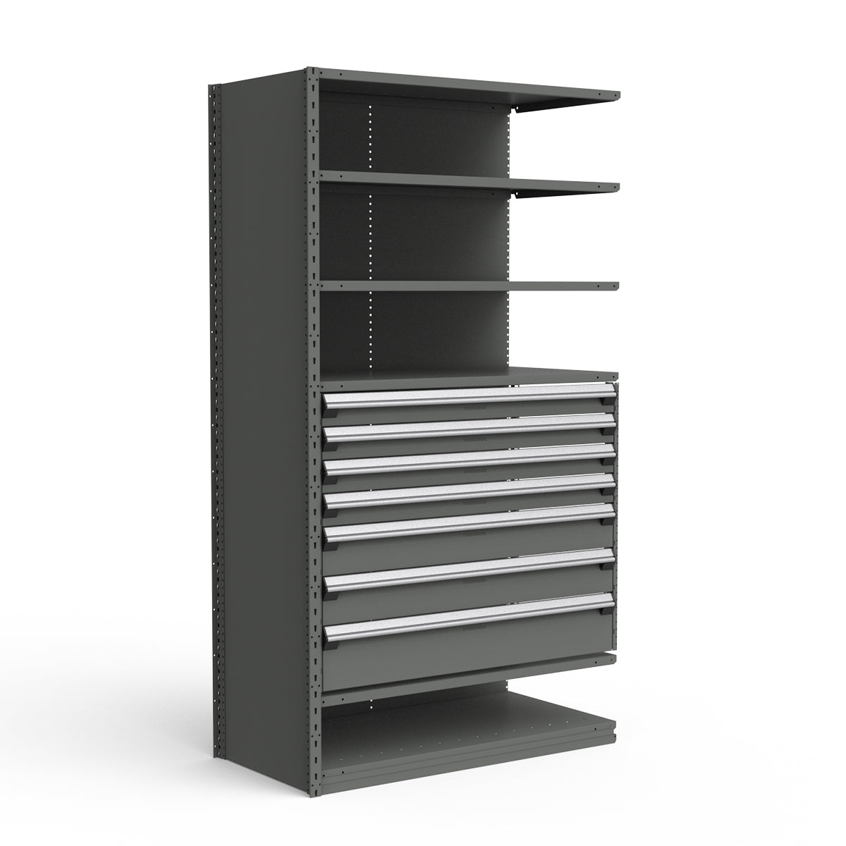 Shelving with Drawers - 36"H Drawer Bank - 7 drawers (Add-On)