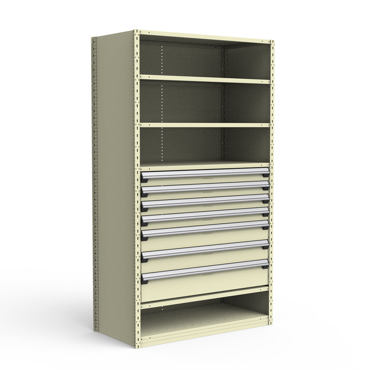 Shelving with Drawers - 36"H Drawer Bank - 7 drawers (Starter)