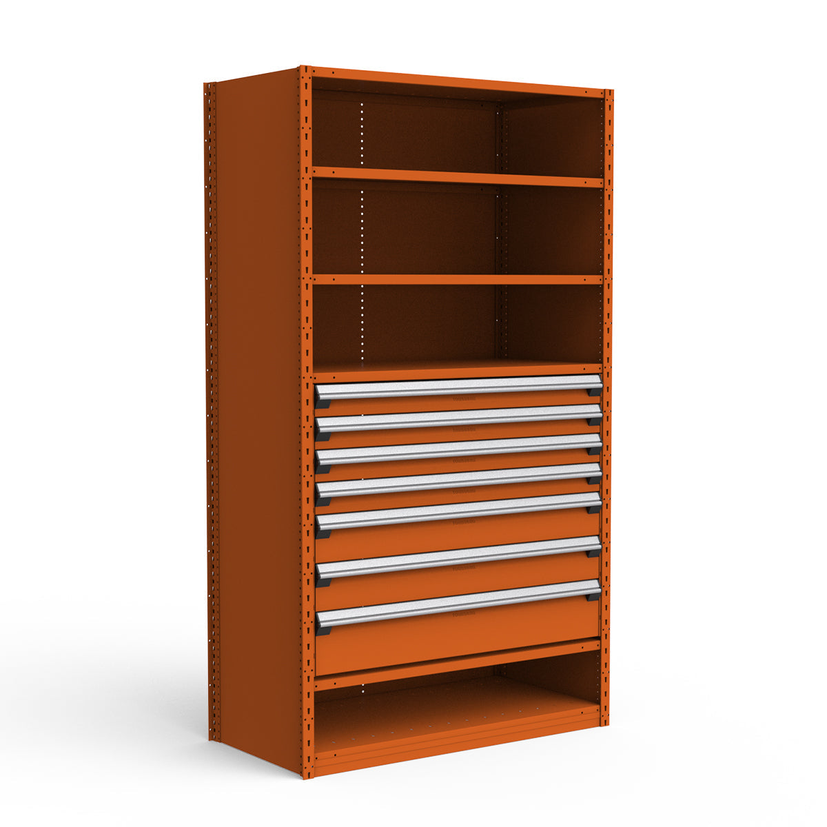 Shelving with Drawers - 36"H Drawer Bank - 7 drawers (Starter)