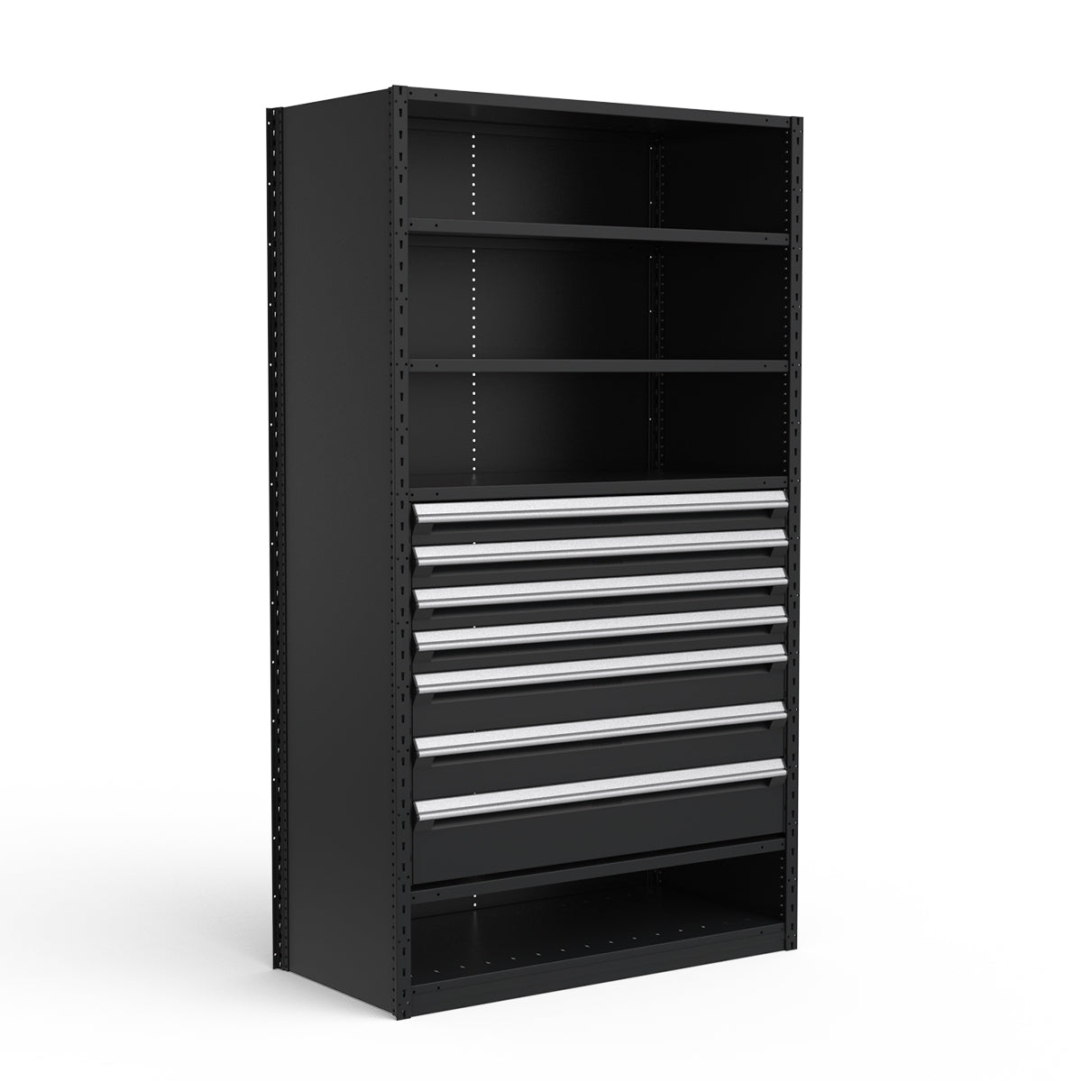 Shelving with Drawers - 36"H Drawer Bank - 7 drawers (Starter)