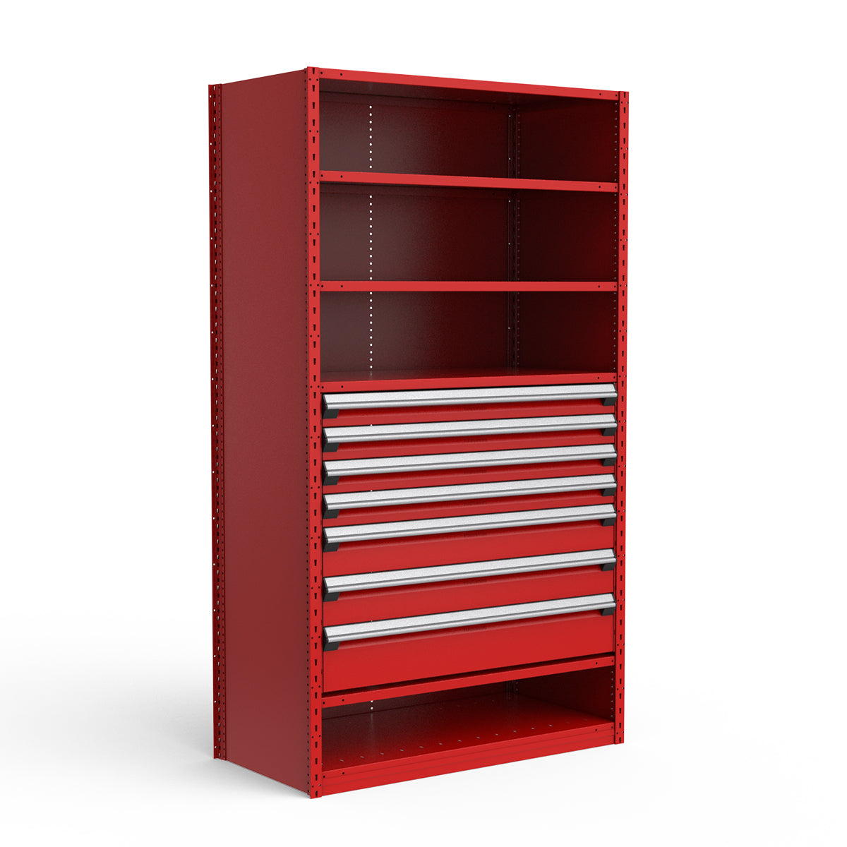 Shelving with Drawers - 36"H Drawer Bank - 7 drawers (Starter)