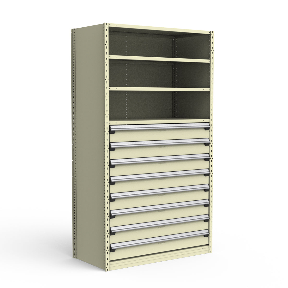 Shelving with Drawers - 48"H Drawer Bank - 8 drawers (Starter)