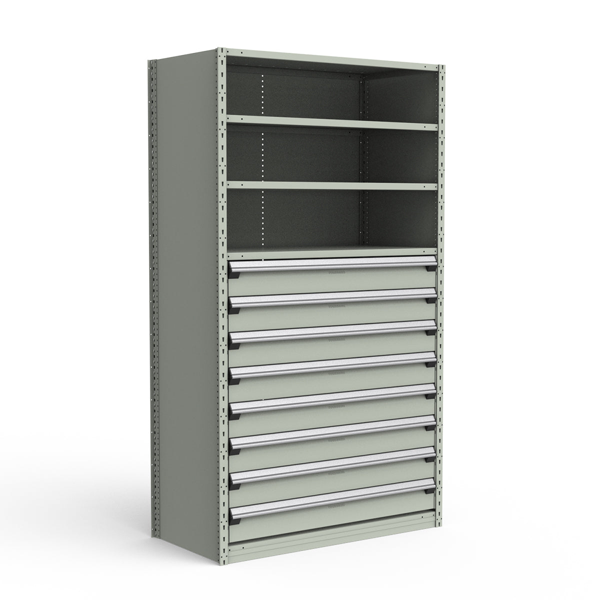 Shelving with Drawers - 48"H Drawer Bank - 8 drawers (Starter)