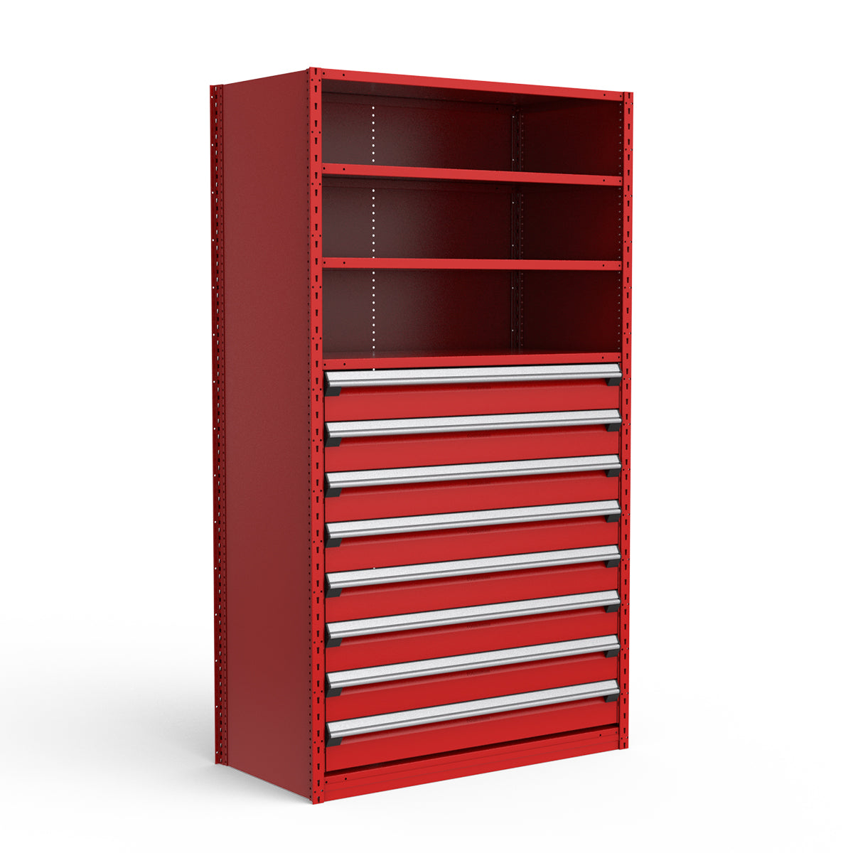 Shelving with Drawers - 48"H Drawer Bank - 8 drawers (Starter)